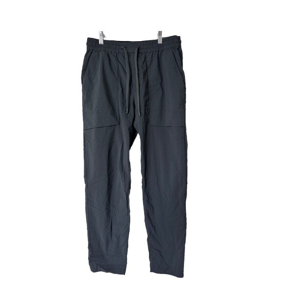 Lululemon Mens Large Bowline Pants Grey Utlitech ABC Elastic Waist Size L 28.5” - Picture 2 of 5